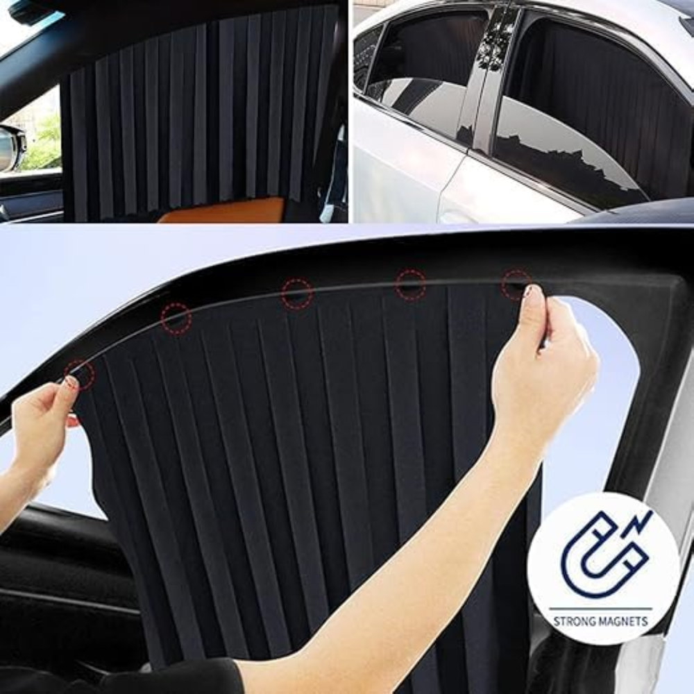 Premium Magnetic Car Sunshade Curtains (4 PCS)