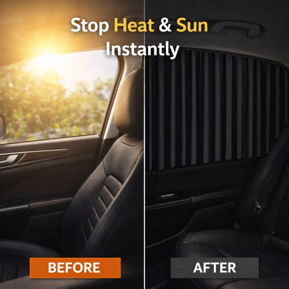 Premium Magnetic Car Sunshade Curtains (4 PCS)