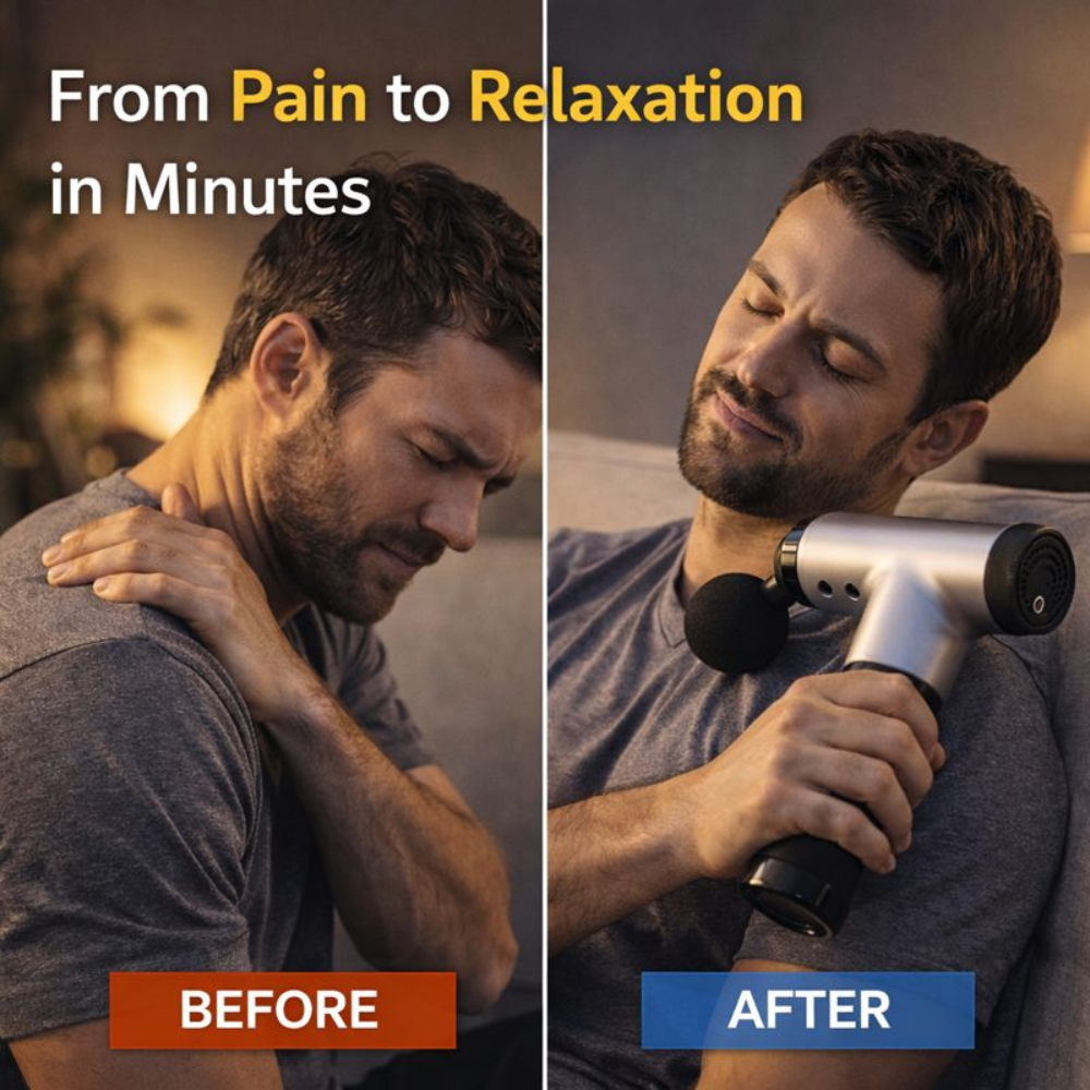 Deep Tissue Massage Gun with 4 Heads