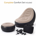 Lounge Sofa with Footrest & Electric Pump