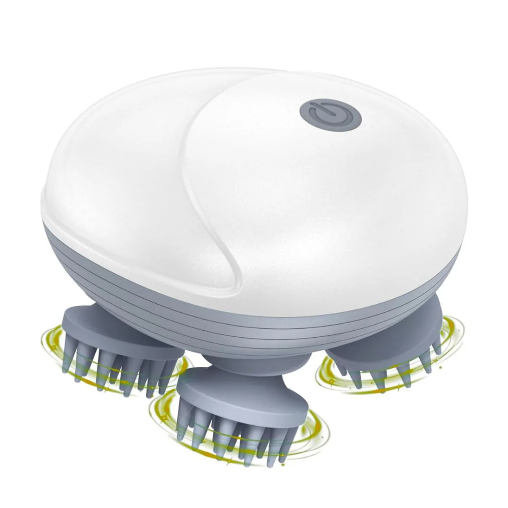 Electric Scalp Massager with 3 Rotating Heads