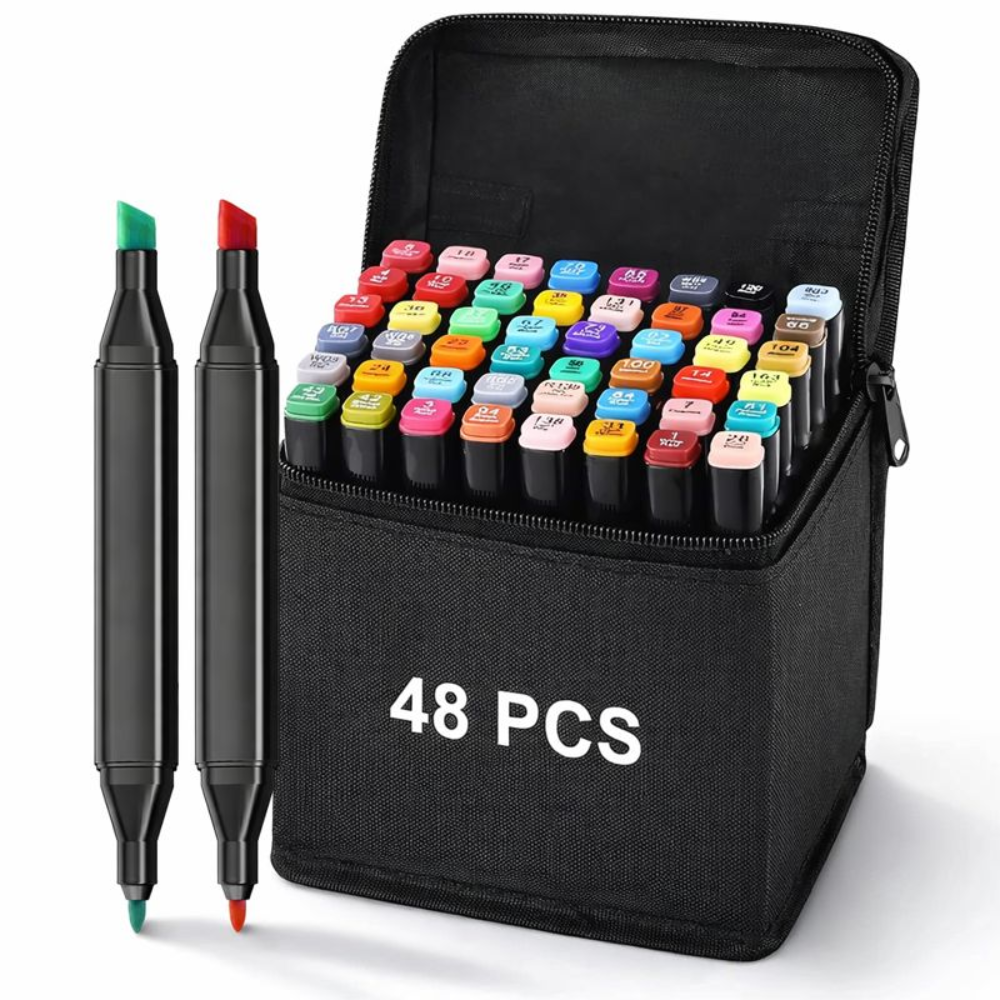 48 Colors Dual Tip Marker Pens