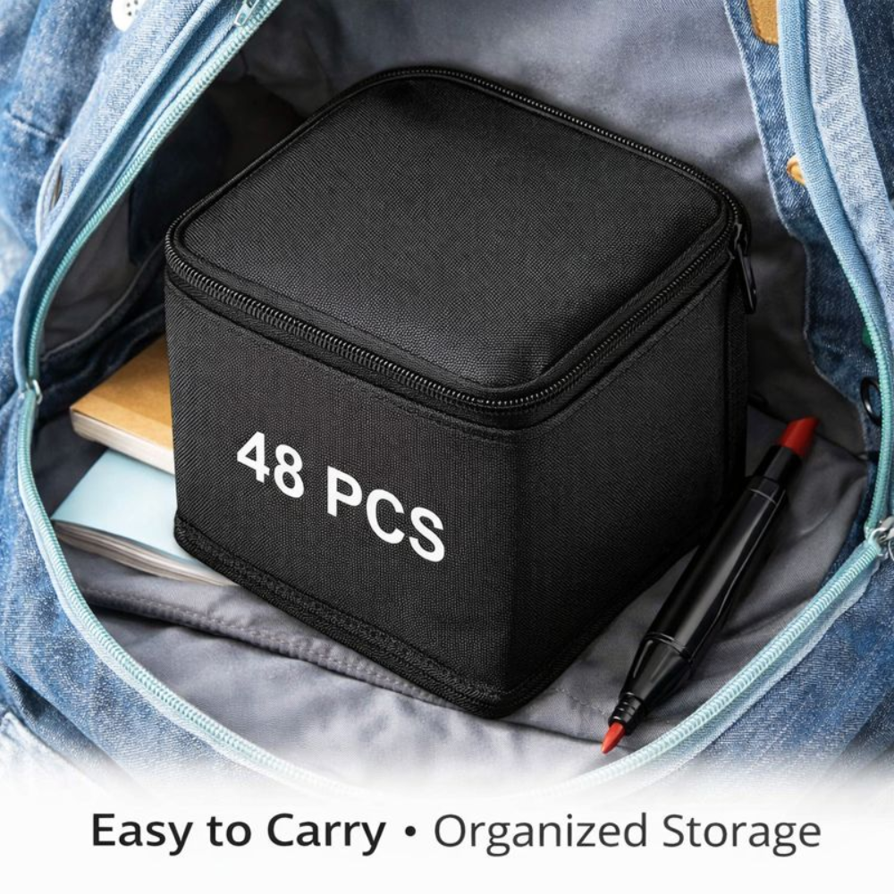 48 Colors Dual Tip Marker Pens