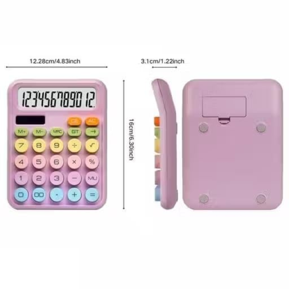 Cute Pastel Calculator with Large Display