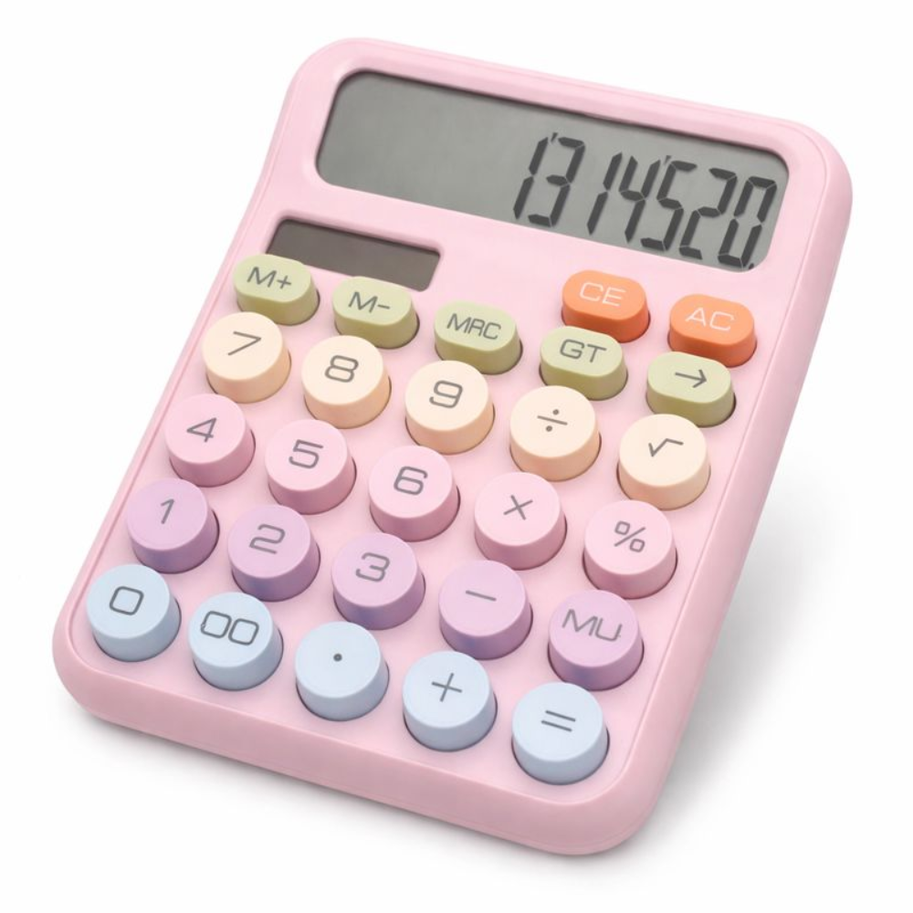 Cute Pastel Calculator with Large Display
