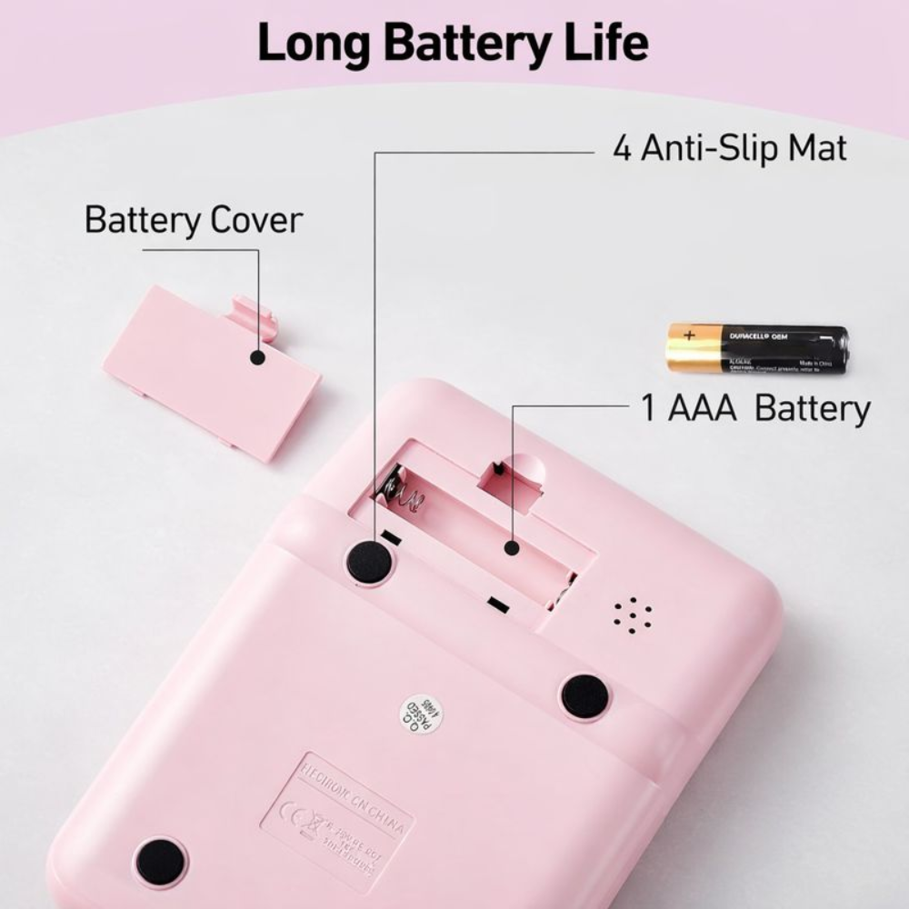 Cute Pastel Calculator with Large Display