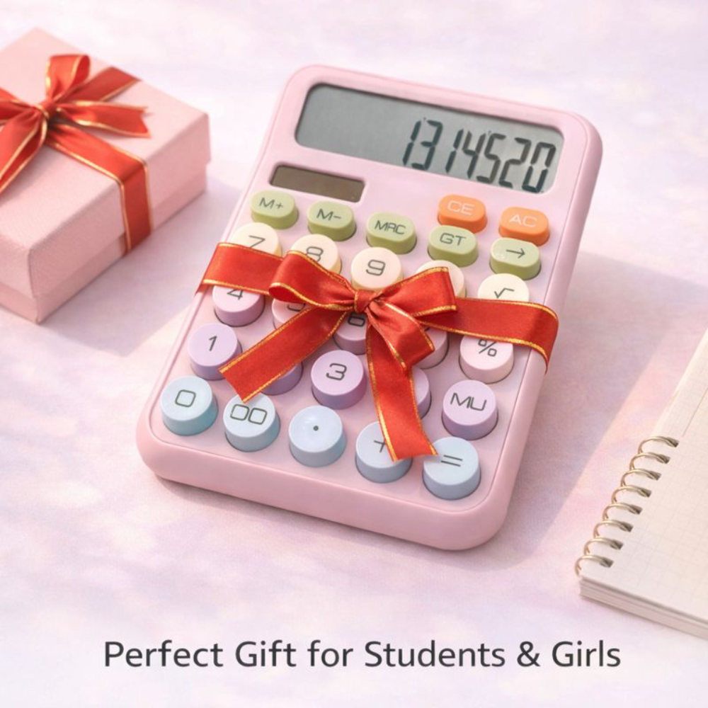 Cute Pastel Calculator with Large Display